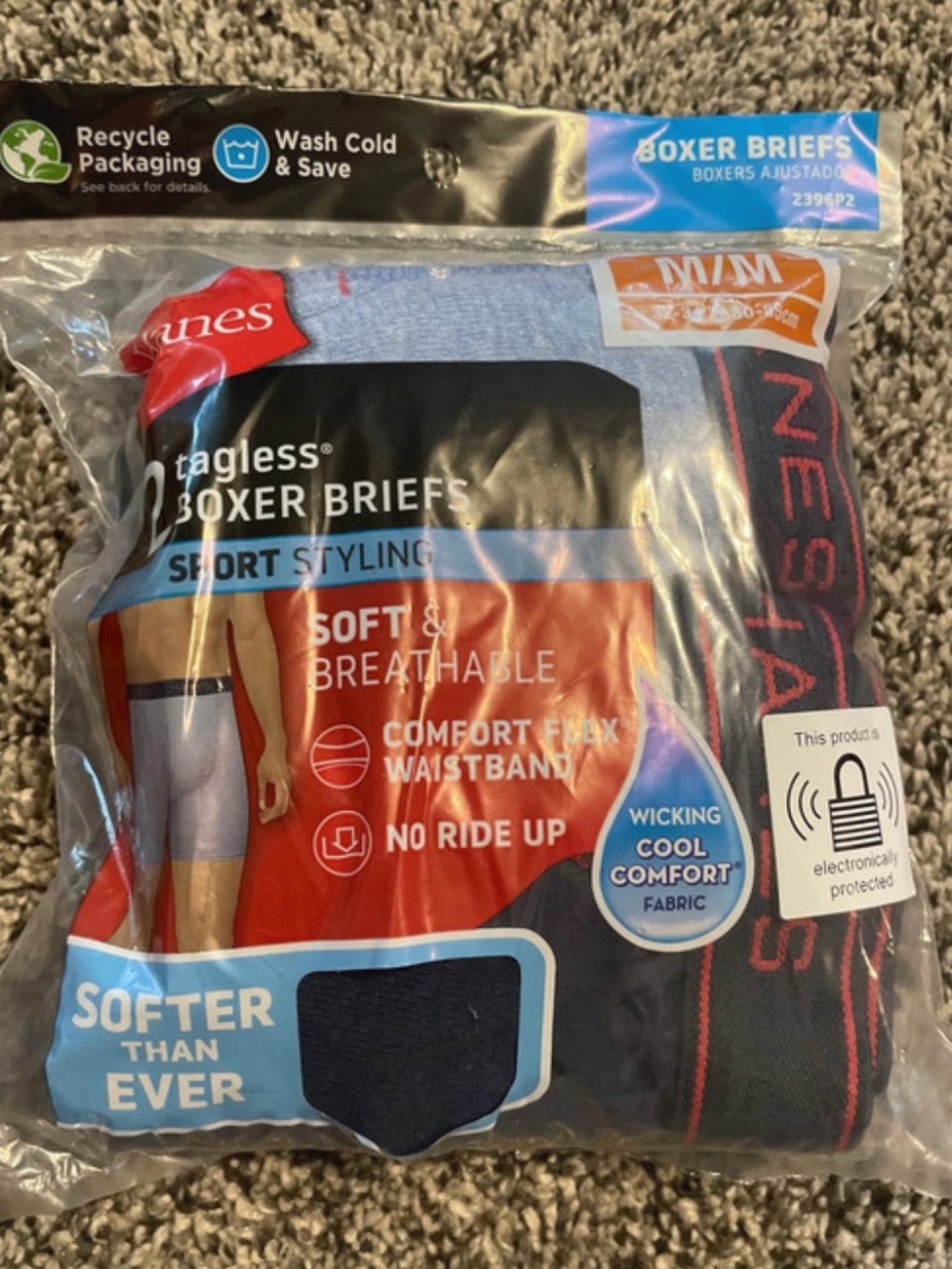 Hanes Boxer Briefs Pack - Light Blue & Navy